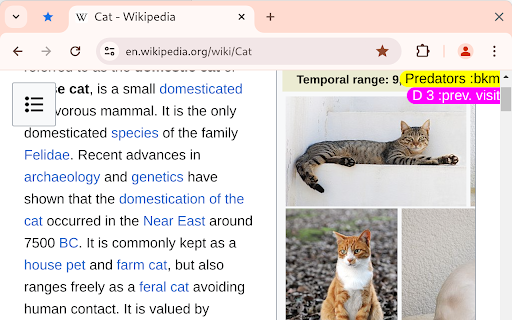 Bookmark Info  from Chrome web store to be run with OffiDocs Chromium online