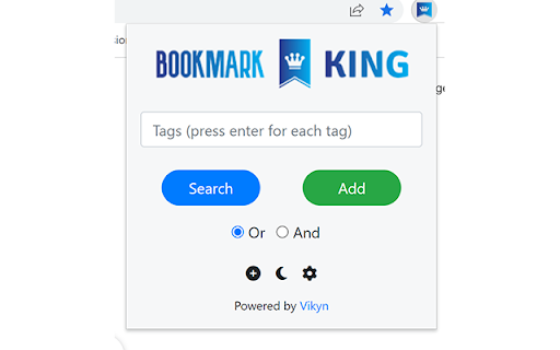 Bookmark King  from Chrome web store to be run with OffiDocs Chromium online