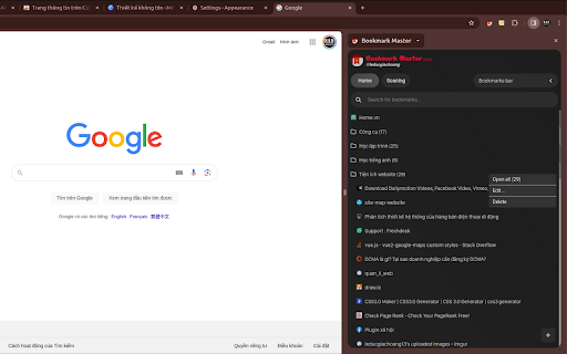 Bookmark Master  from Chrome web store to be run with OffiDocs Chromium online