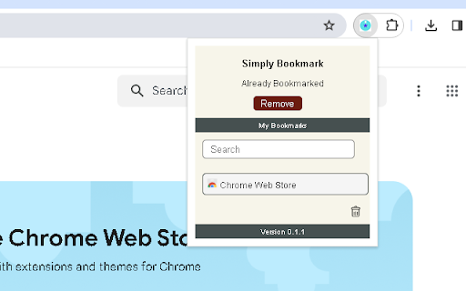 Bookmark Saver  from Chrome web store to be run with OffiDocs Chromium online
