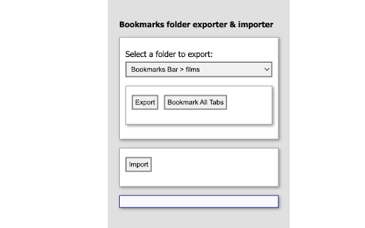Bookmarks folder exporter  importer  from Chrome web store to be run with OffiDocs Chromium online