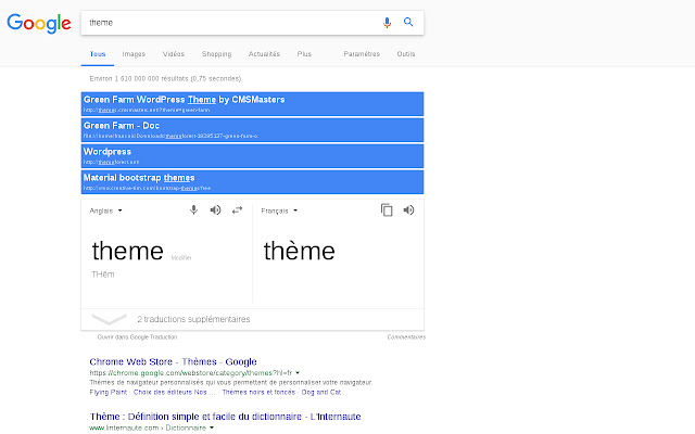 Bookmarks in google results  from Chrome web store to be run with OffiDocs Chromium online