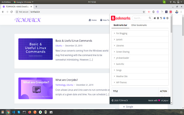 Bookmarks Management  from Chrome web store to be run with OffiDocs Chromium online