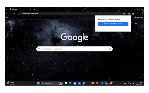 Bookmarks to Google Sheets  from Chrome web store to be run with OffiDocs Chromium online