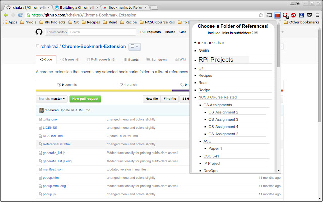 Bookmarks to References  from Chrome web store to be run with OffiDocs Chromium online