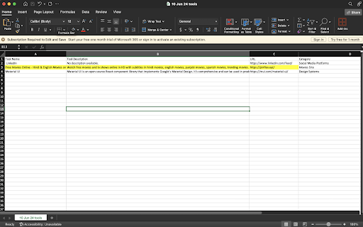 Bookmark Tool  from Chrome web store to be run with OffiDocs Chromium online