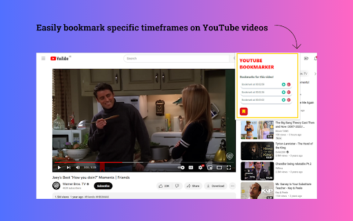 Bookmark YouTube Videos  from Chrome web store to be run with OffiDocs Chromium online