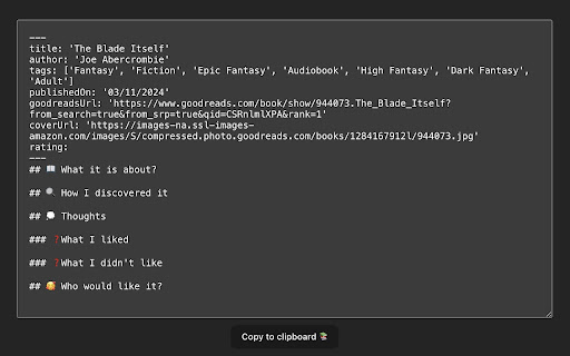 Book Review Template  from Chrome web store to be run with OffiDocs Chromium online