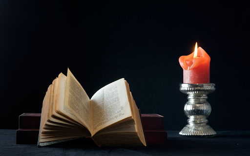 Books and candles  from Chrome web store to be run with OffiDocs Chromium online
