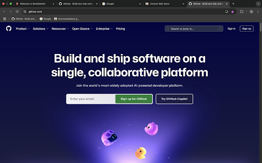 BookSwitch  from Chrome web store to be run with OffiDocs Chromium online