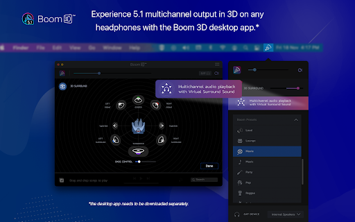 Boom3D 5.1 Surround for Netflix  from Chrome web store to be run with OffiDocs Chromium online