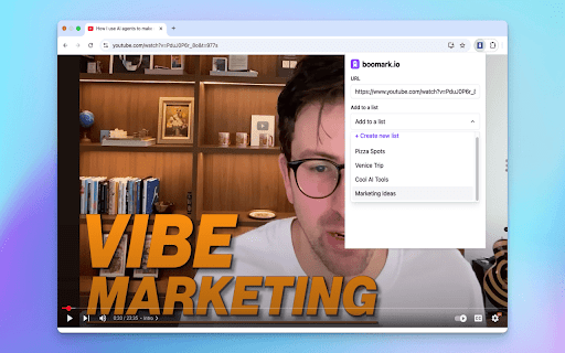 boomark.io  from Chrome web store to be run with OffiDocs Chromium online