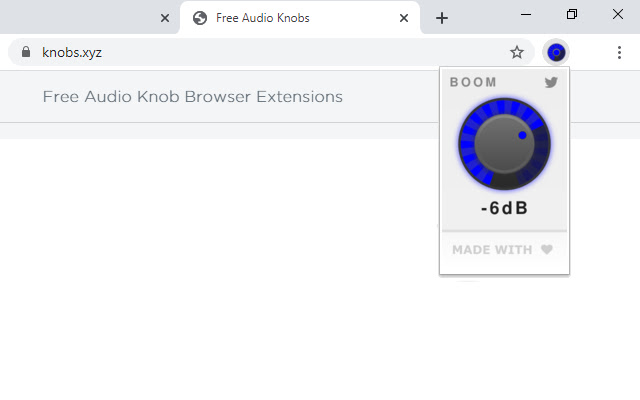 BoomKnob  from Chrome web store to be run with OffiDocs Chromium online