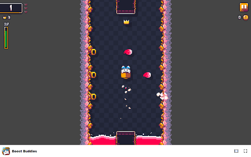 Boost Buddies Navigate lasers, hammers, and enemies to reach the top!  from Chrome web store to be run with OffiDocs Chromium online