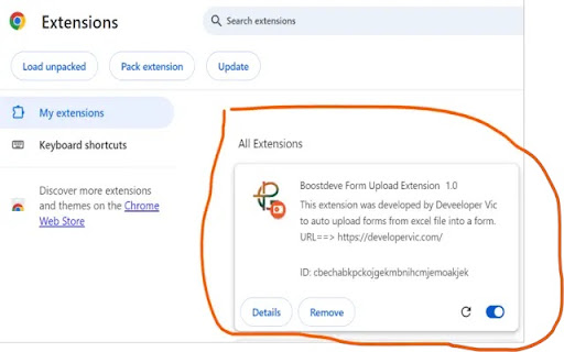 Boostdeve Form Upload Extension  from Chrome web store to be run with OffiDocs Chromium online