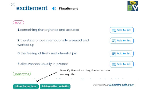 BoostVocab  from Chrome web store to be run with OffiDocs Chromium online