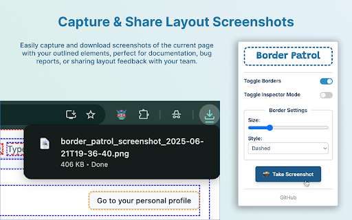 Border Patrol CSS Outliner  Debugging Tool  from Chrome web store to be run with OffiDocs Chromium online