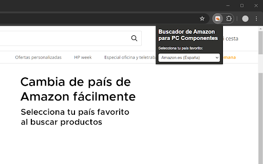 Botón Amazon para PC Componentes  from Chrome web store to be run with OffiDocs Chromium online