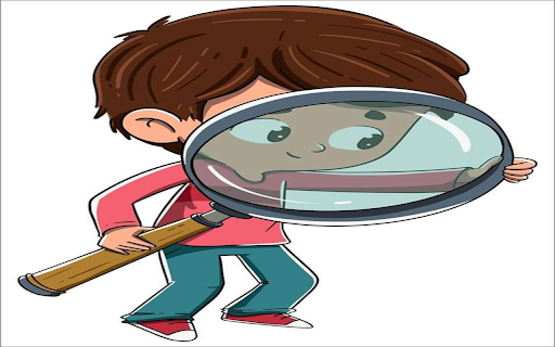 Boy holding a magnifying glass Wallpaper  from Chrome web store to be run with OffiDocs Chromium online