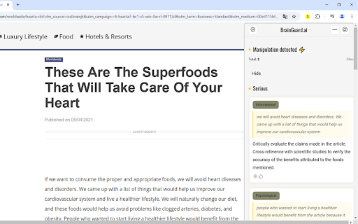 BrainGuard.ai  from Chrome web store to be run with OffiDocs Chromium online