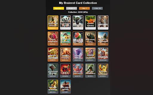 Brainrot Card Collection  from Chrome web store to be run with OffiDocs Chromium online