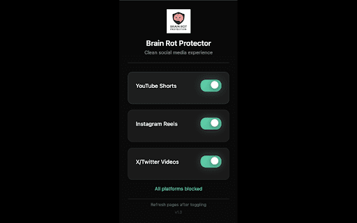 Brain Rot Protector  from Chrome web store to be run with OffiDocs Chromium online