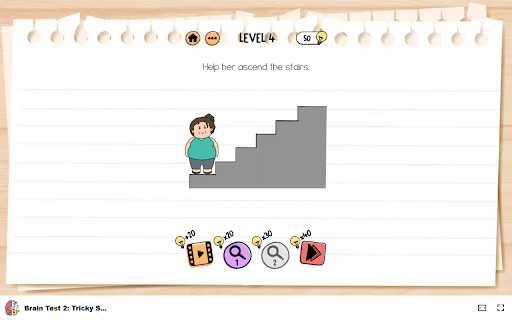 Brain Test 2: Tricky Stories Game Think outside the box to solve riddles!  from Chrome web store to be run with OffiDocs Chromium online