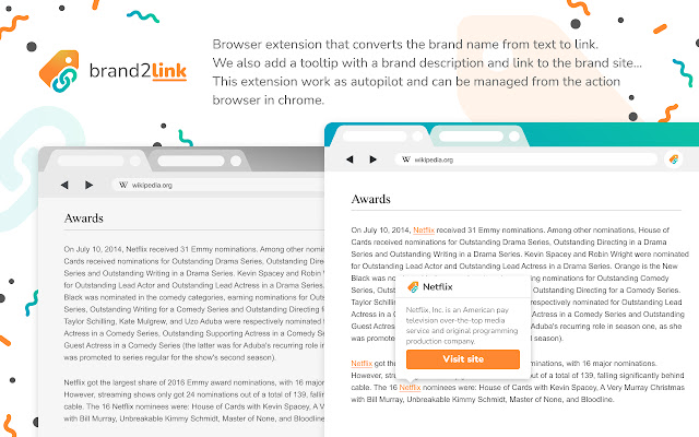 Brand2Link  from Chrome web store to be run with OffiDocs Chromium online