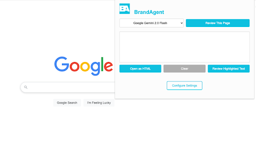 BrandAgent Extension  from Chrome web store to be run with OffiDocs Chromium online