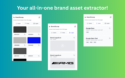 BrandScoop Brand Kit Extractor  from Chrome web store to be run with OffiDocs Chromium online