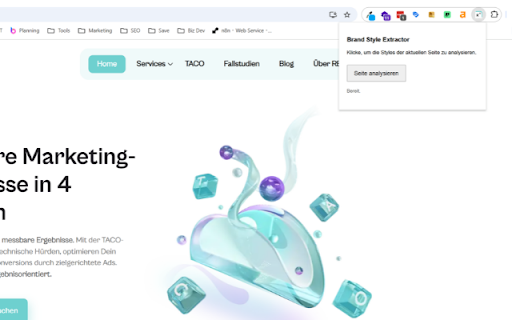Brand Style Extractor  from Chrome web store to be run with OffiDocs Chromium online