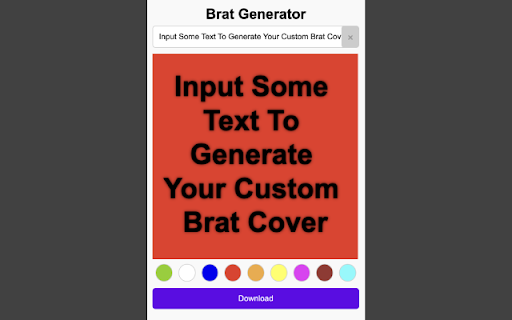 Brat Generator  from Chrome web store to be run with OffiDocs Chromium online
