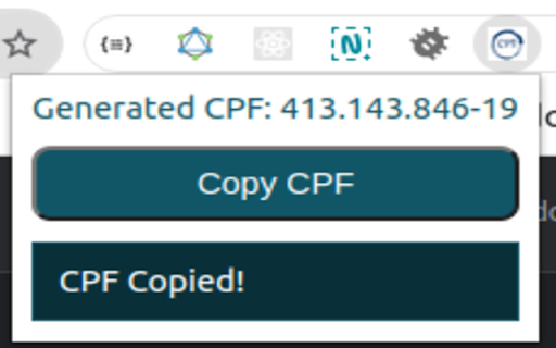 Brazil CPF Generator  from Chrome web store to be run with OffiDocs Chromium online