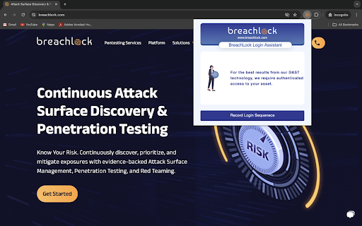 BreachLock Login Sequence Recorder  from Chrome web store to be run with OffiDocs Chromium online BreachLock Login Sequence Recorder  from Chrome web store to be run with OffiDocs Chromium online