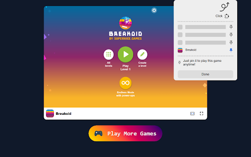Breakoid Game Experience a New Twist on Classic Block Breaking!  from Chrome web store to be run with OffiDocs Chromium online