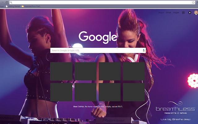 Breathless Resorts Theme  from Chrome web store to be run with OffiDocs Chromium online
