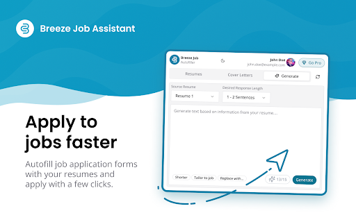 Breeze Job Assistant  from Chrome web store to be run with OffiDocs Chromium online