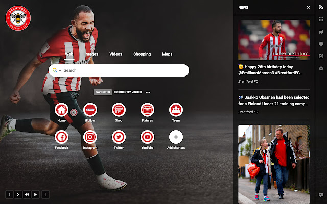 Brentford Football Club  from Chrome web store to be run with OffiDocs Chromium online