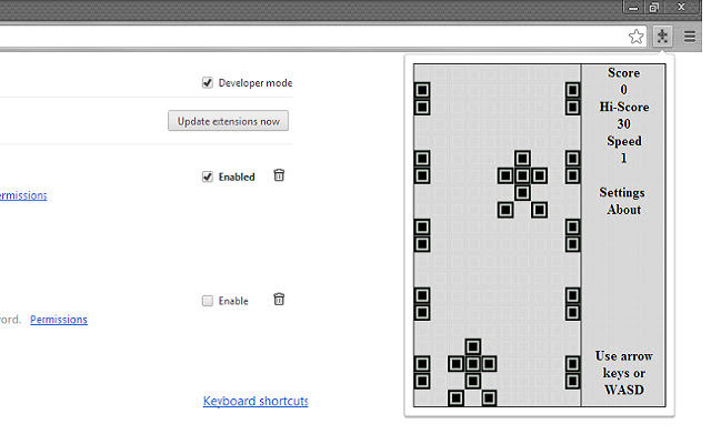 Brick game: race  from Chrome web store to be run with OffiDocs Chromium online