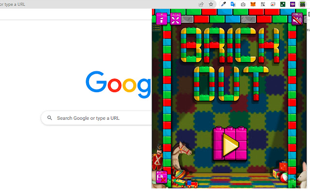 Brick Out Game  from Chrome web store to be run with OffiDocs Chromium online