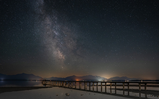 Bridge across the sea at night  from Chrome web store to be run with OffiDocs Chromium online