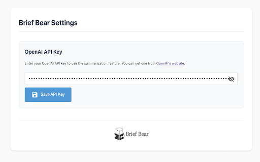 Brief Bear  from Chrome web store to be run with OffiDocs Chromium online