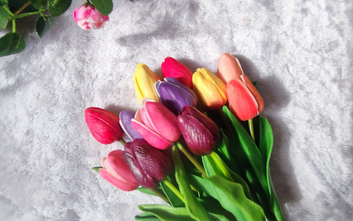 Bright plastic flowers  from Chrome web store to be run with OffiDocs Chromium online