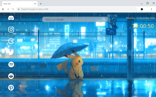 Bring the charm of Pikachu to life with this rainy train station  from Chrome web store to be run with OffiDocs Chromium online