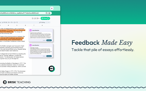 Brisk Teaching – AI Assistant for Teachers  from Chrome web store to be run with OffiDocs Chromium online