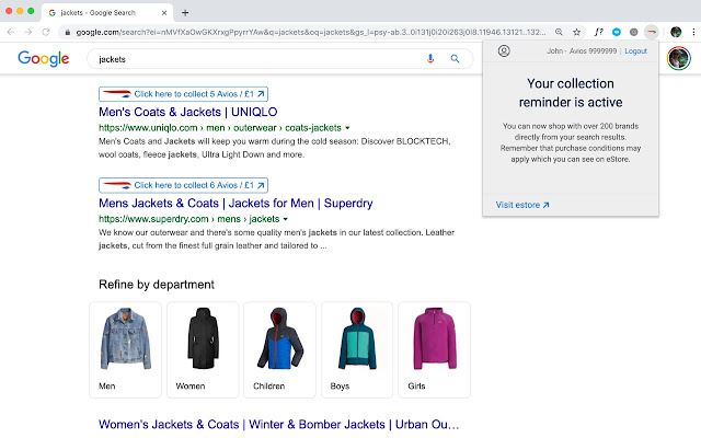 British Airways Avios Collection Reminder  from Chrome web store to be run with OffiDocs Chromium online