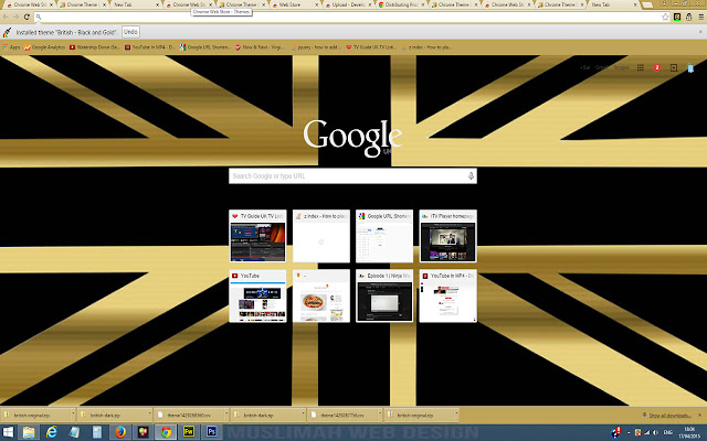 Brytyjska czerń i złoto ze sklepu internetowego Chrome do uruchomienia z OffiDocs Chromium online
