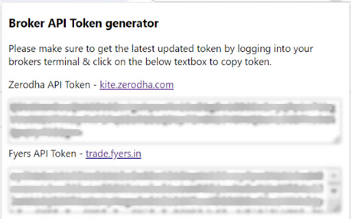 Broker API Token generator  from Chrome web store to be run with OffiDocs Chromium online