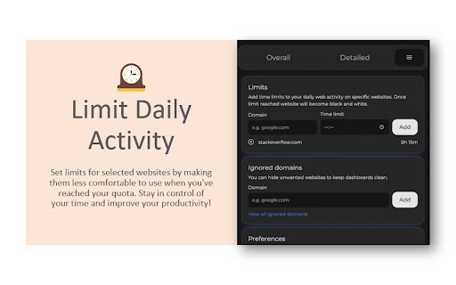 BroTime  from Chrome web store to be run with OffiDocs Chromium online