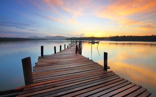 Brown Wooden Pier Over Calm  from Chrome web store to be run with OffiDocs Chromium online